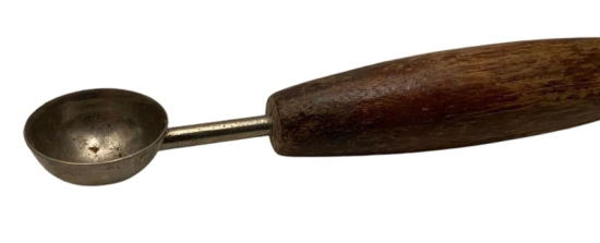 AHŞAP SAPLI ÇİFT ÖLCÜ FARKLI TARAFLI ECZACI İLAC YAPIMINDA KULLANILAN AYAR CİFT ÖLCÜ KAŞIK