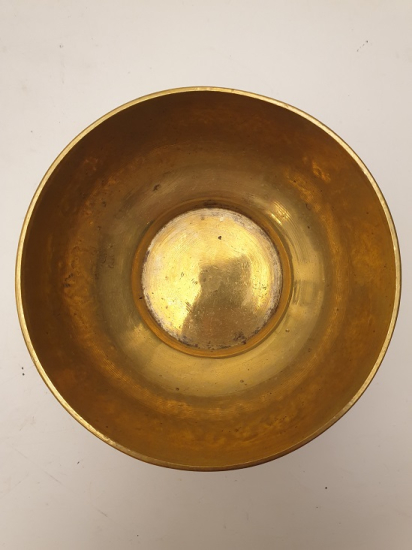 BRONZ ÜZERİ KALEM İŞİ SÜSLEMELİ TAS