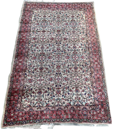 BUNYEN TAMAMI EL DOKUMA KÖK BOYAMA SACAKLI KIRMIZI KREM VE TONLARI RENKLER AGIRLIKLI SAGLAM YÜN HALI