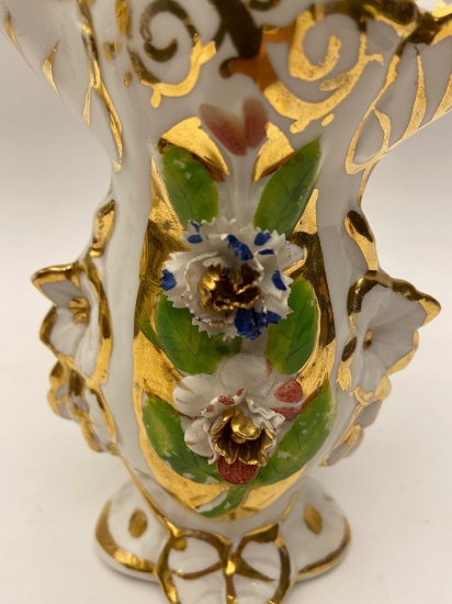 CAPO Dİ MONTE İŞLEMELİ YALDIZ DETAYLI EL BOYAMA ÇİFT VAZO