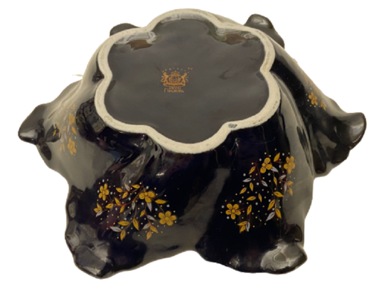 EL BOYAMA İŞÇİLİKLİ PORSELEN RUS DAMGALI MEYVE TABAĞI