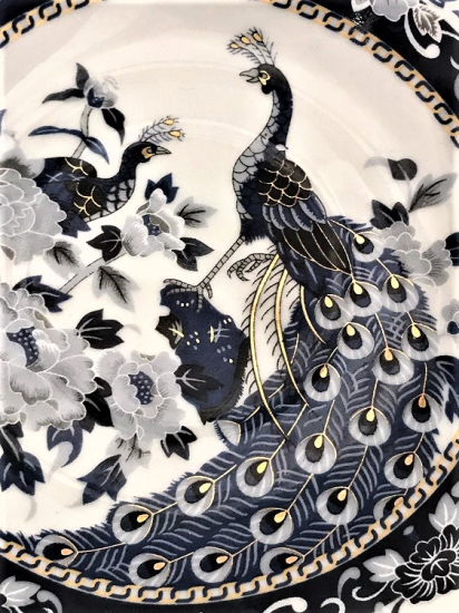 KOMPLE EL BOYAMA KENARLAR VE MOTİFLE ALTIN EL CEKME KAHVE FİCANI 2 ADET