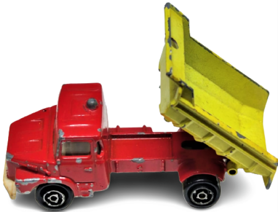 MAJORETTE SCANIA ECH.1/100 MADE IN FRANCE DAMPERLİ SARI KIRMIZI OYUNCAK KAMYON