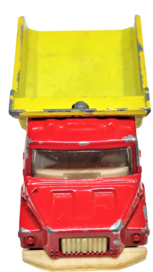 MAJORETTE SCANIA ECH.1/100 MADE IN FRANCE DAMPERLİ SARI KIRMIZI OYUNCAK KAMYON