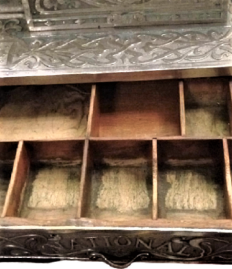 NATİONAL CASH REGİSTER 657 MEKANİK BRONZ YAZAR KASA 1800 YILLAR MEKANİK SERİ NO-856204657