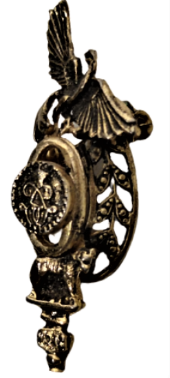 İNGİLİZ KIRALIYET SEMBOLLERİNİ TAŞIYAN PİRİNC BROŞ