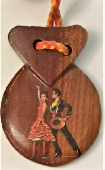 ORJİNAL İSPANYOL FLAMENKO RİTİM ALETİ KASTANYET CİFT SANDAL AGACINDAN