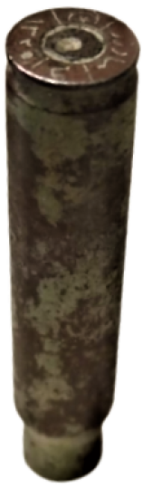 OSMANLI AY YILDIZ BAYRAK VE ÜZERİ OSMANLICA YAZILI İÇERSİ BOŞ SAVAŞDA KULLANILMIŞ MAVZER MERMİ KOVANI