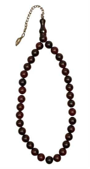 OSMANLI EL TORNA CEKİM SIKMA KEHRİBAR 33 LUK TESBİH