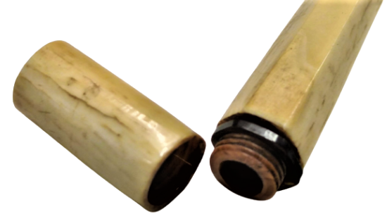 OSMANLI FİL DİŞİ USTA EL YAPIM CİFT PARCALI TÜTÜN İCİLMESİ İCİN AGIZLIK