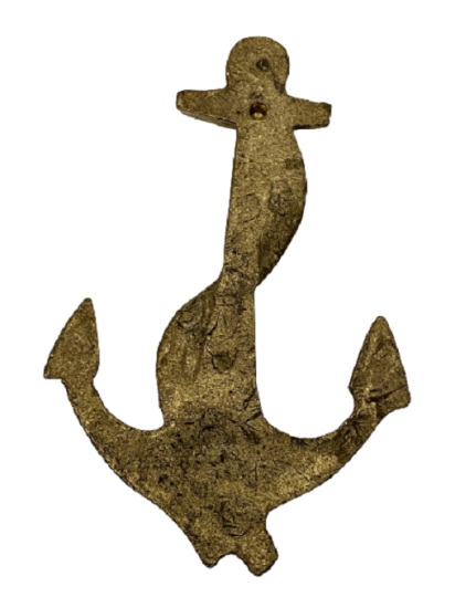 PİRİNÇ SARI DÖKÜM DENİZCİ ÇIPA DUVARA KAPIYA TAKILMASI İÇİN AMBLEM