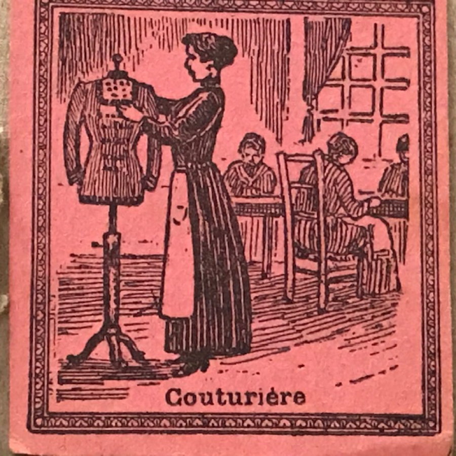 EGİTİM KÜLTÜRÜ 1900 YILLARDA BON POINT COUTURİERE FRANSADA OKULDA SINIFDA BAŞARI GÖSTEREN TALEBELERE VERİLEN KART