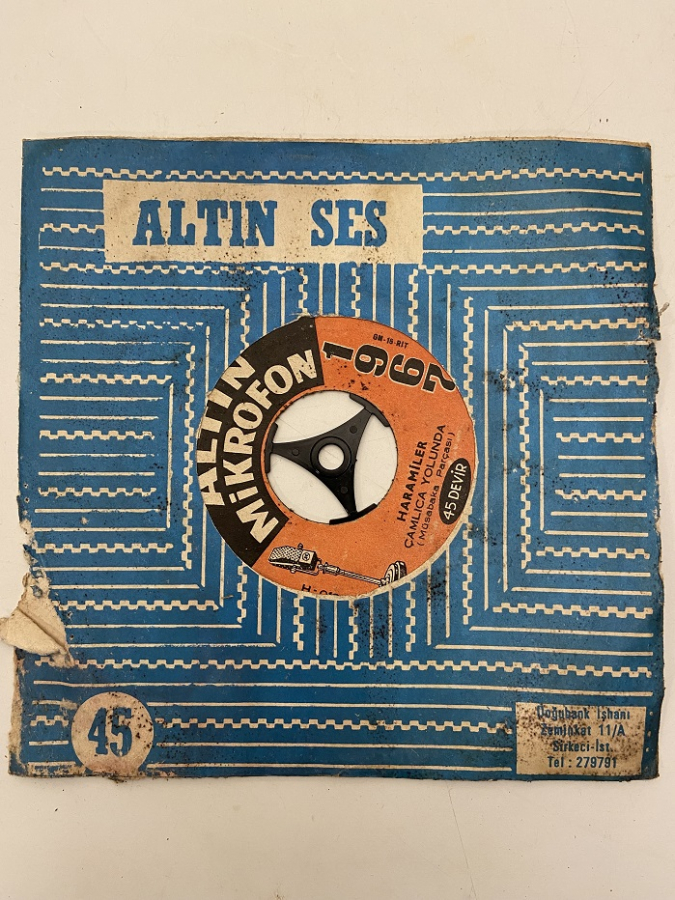 thumbHARAMİLER ''1967 ALTIN MİKROFON'' - ÇAMLICA YOLUNDA / ADANALI - 45LİK PLAK NADİR