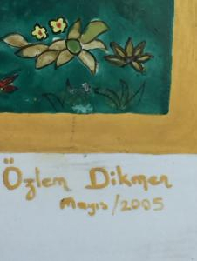 thumbÖZLEM DİKMEN 2005 OSMANLI MİNYATÜR CİNİ KARO ÇALIŞMASI