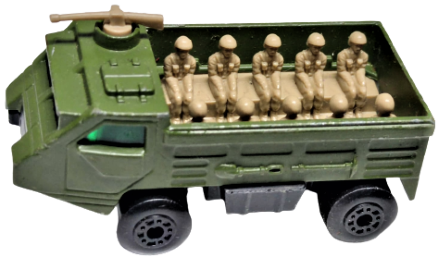 thumbMATCHBOX SUPERFAST PERSONNEL CARRIER MADE IN ENGLAND LESNEY PRODUCTS 1976 NO 54 KOLEKSİYONLUK OYUNCAK YESİL RENKDE ASKERİ CIKARTMA KAMYONU 7.5 X 3 CM DEN OLUŞMAKTADIR.